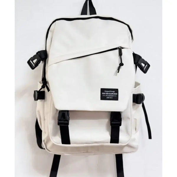 [BUNJANG] Unisex Simple Point Backpack (Cream White) / [새상품/원가이하] 남녀공용 깔끔하고 스마트한 심플 포인트 백팩 (크림화이트)