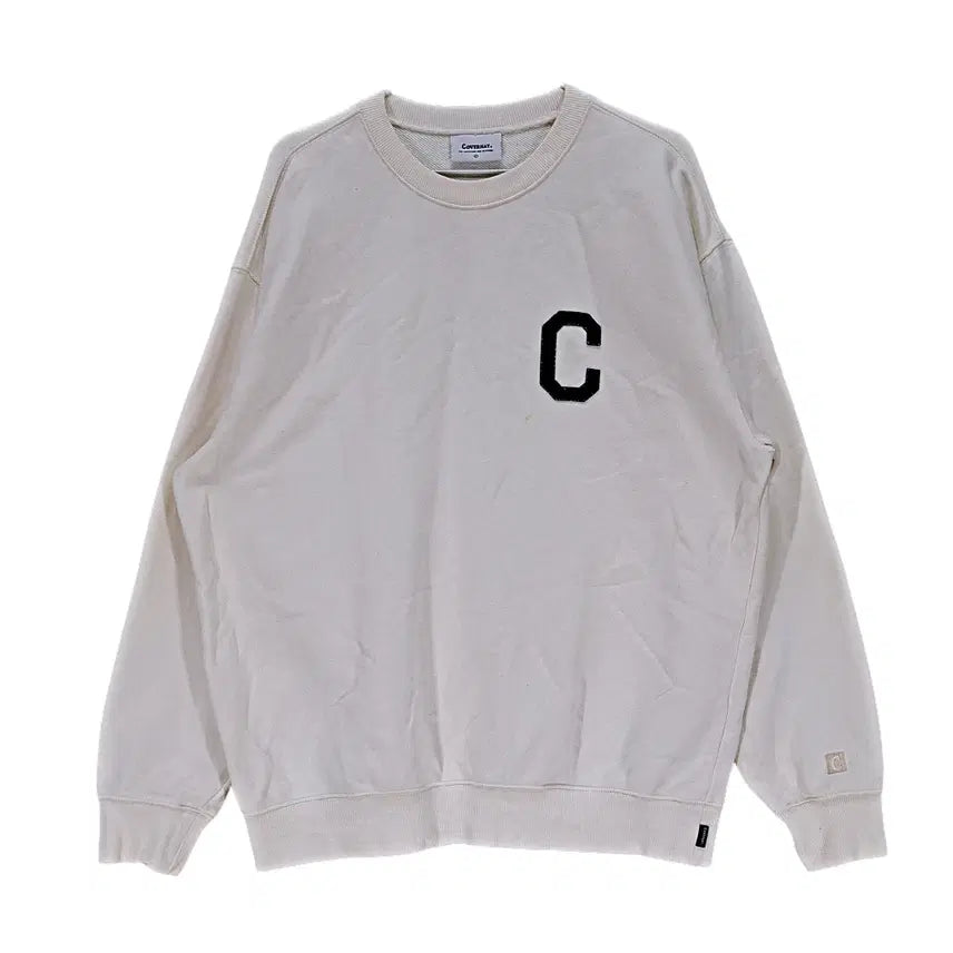 [BUNJANG] Covernat Preppy Sweatshirt Ivory / 커버낫 105 프레피한 맨투맨 2021 상태좋음 아이보리 03298