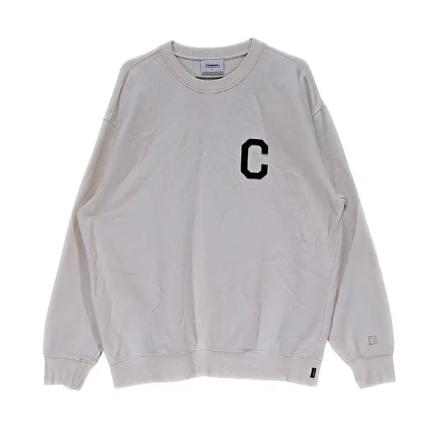 [BUNJANG] Covernat Preppy Sweatshirt Ivory / 커버낫 105 프레피한 맨투맨 2021 상태좋음 아이보리 03298
