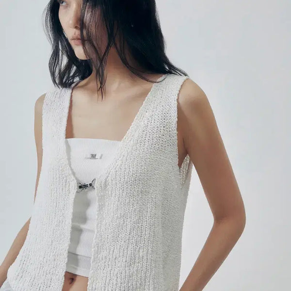 [BUNJANG] Triming Bird Soft Texture Versa Knit Vest / [새상품] 트리밍버드 니트 조끼 베스트