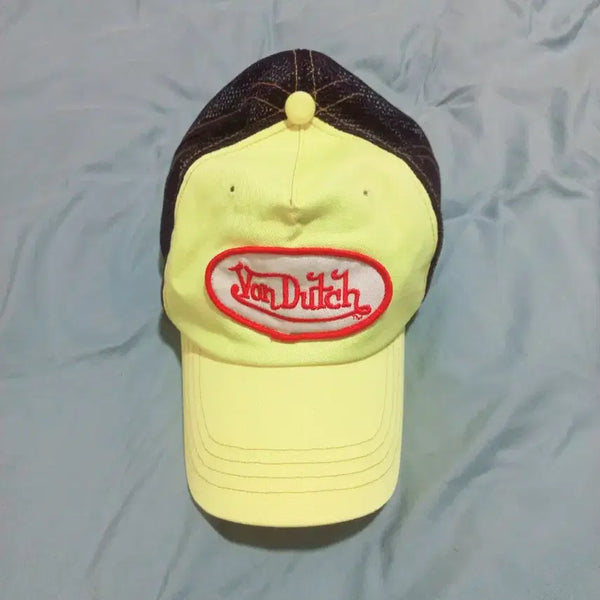 [BUNJANG] Bon The Chin Yellow/Black Cap Hat / 본더치 캡모자 옐로우/블랙