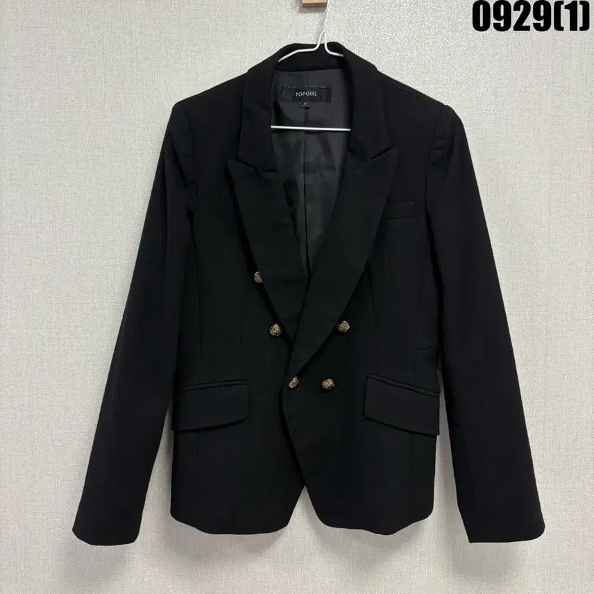 [BUNJANG] Topgirl Double Button Black Jacket M / 탑걸 더블 버튼 블랙 자켓 m