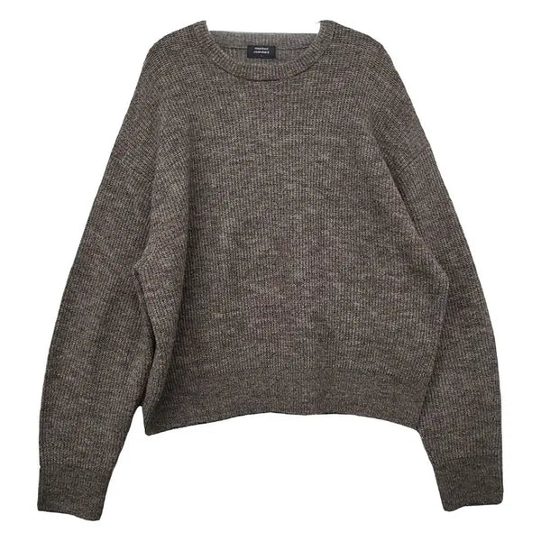 [BUNJANG] Musinsa Standard Brown Polyester Basic Crewneck Knit L / 무신사스탠다드 브라운 폴리에스터 베이직 크루넥 니트 L