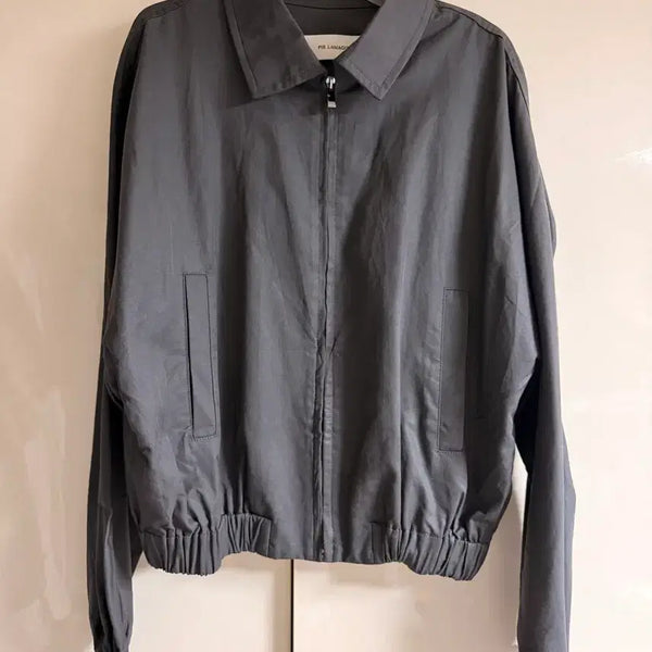 [BUNJANG] Charcoal Blouson Jumper / 차콜 블루종 점퍼