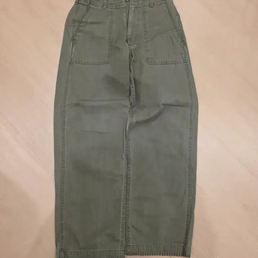 [BUNJANG] Perenne Stitching Fatigue Pants Olive / 퍼렌 스티칭 퍼티그팬츠 1 올리브