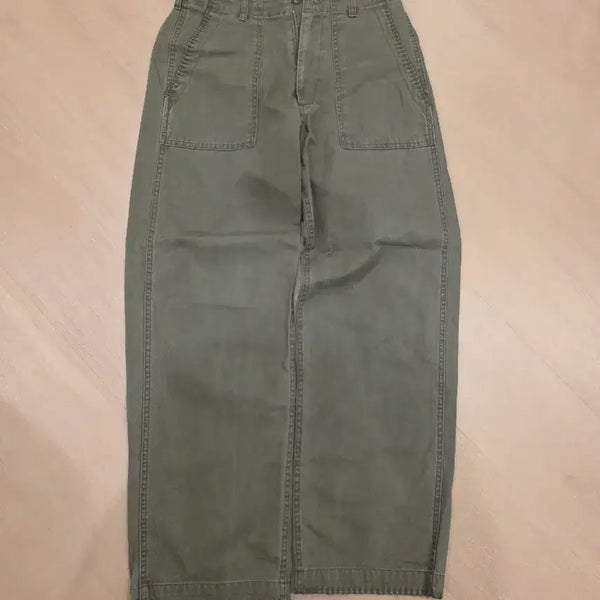 [BUNJANG] Perenne Stitching Fatigue Pants Olive / 퍼렌 스티칭 퍼티그팬츠 1 올리브