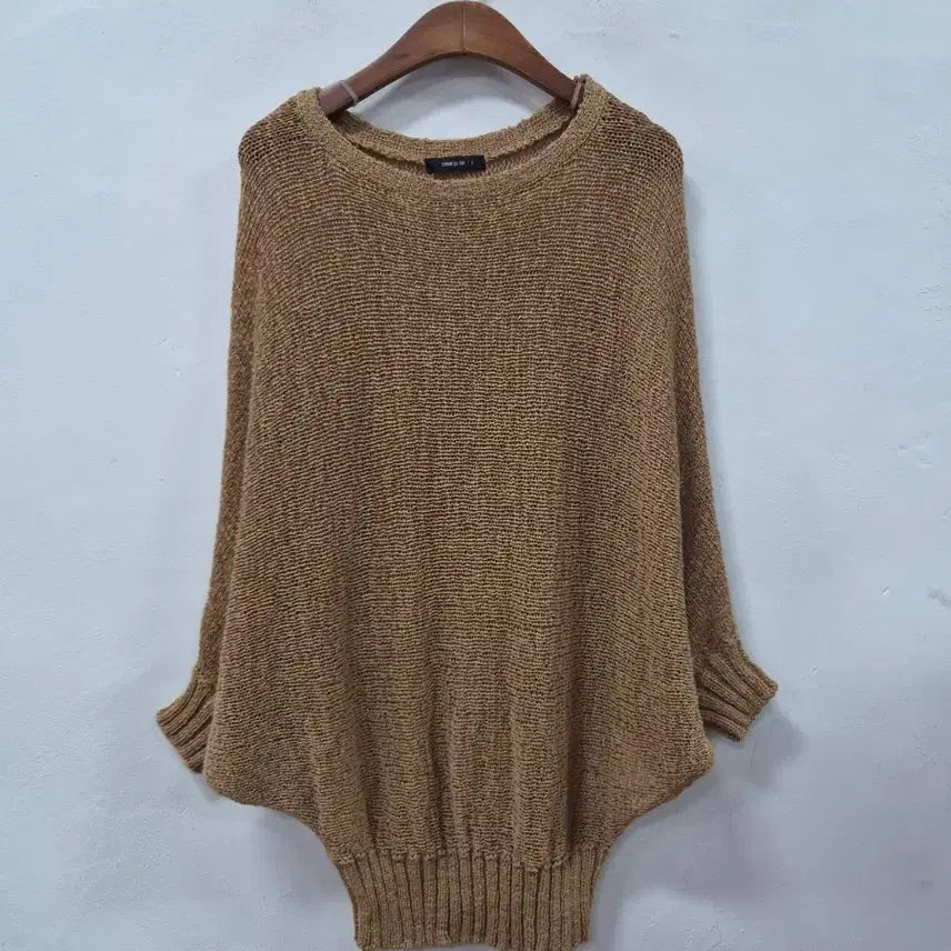 [BUNJANG] COMME CA ISM Brown Batwing Knit / COMME CA ISM 브라운 가오리핏 니트