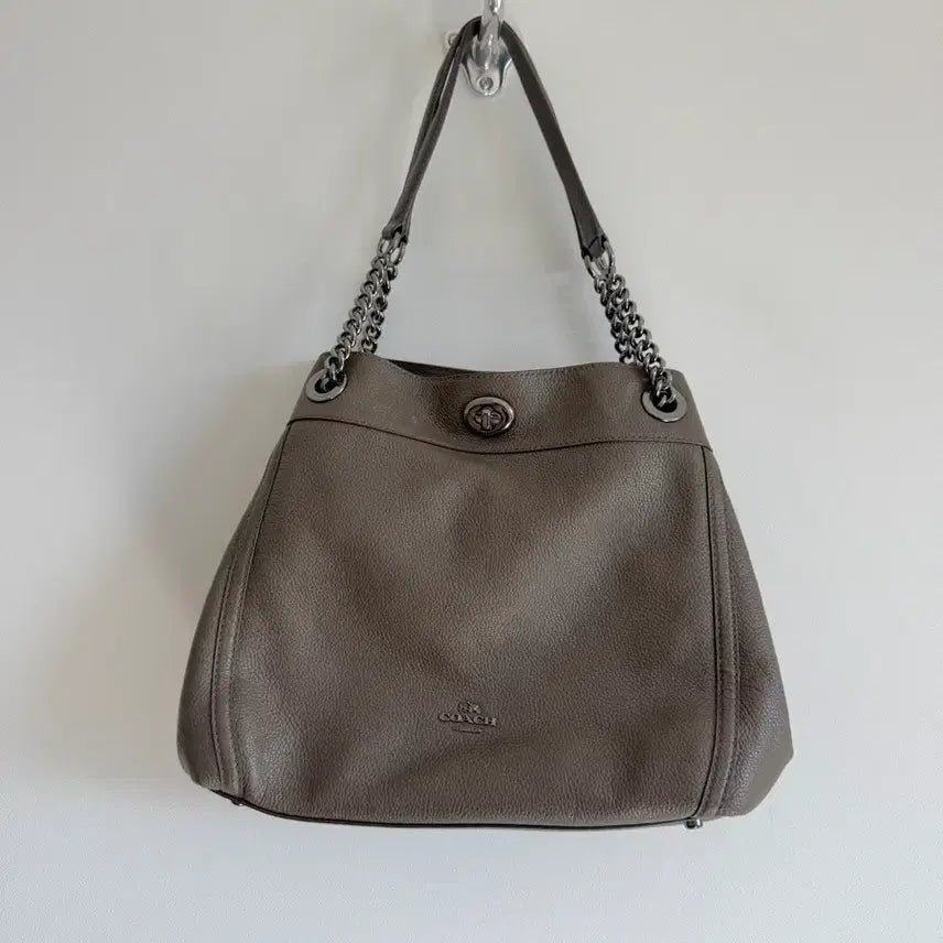 [BUNJANG] COACH Leather Chain Shoulder Bag / 코치(COACH) 레더 체인 숄더백