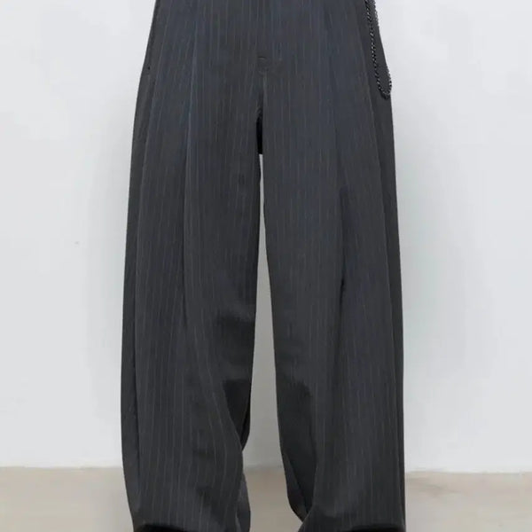 [BUNJANG] Rock Link Pants Charcoal Stripe / (3) 록 링크 팬츠 차콜 스트라이프
