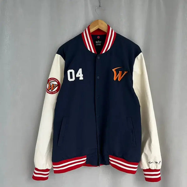 [BUNJANG] SK Wyverns Leather Varsity Jacket / SK 와이번스 레더 바시티 자켓/#4808