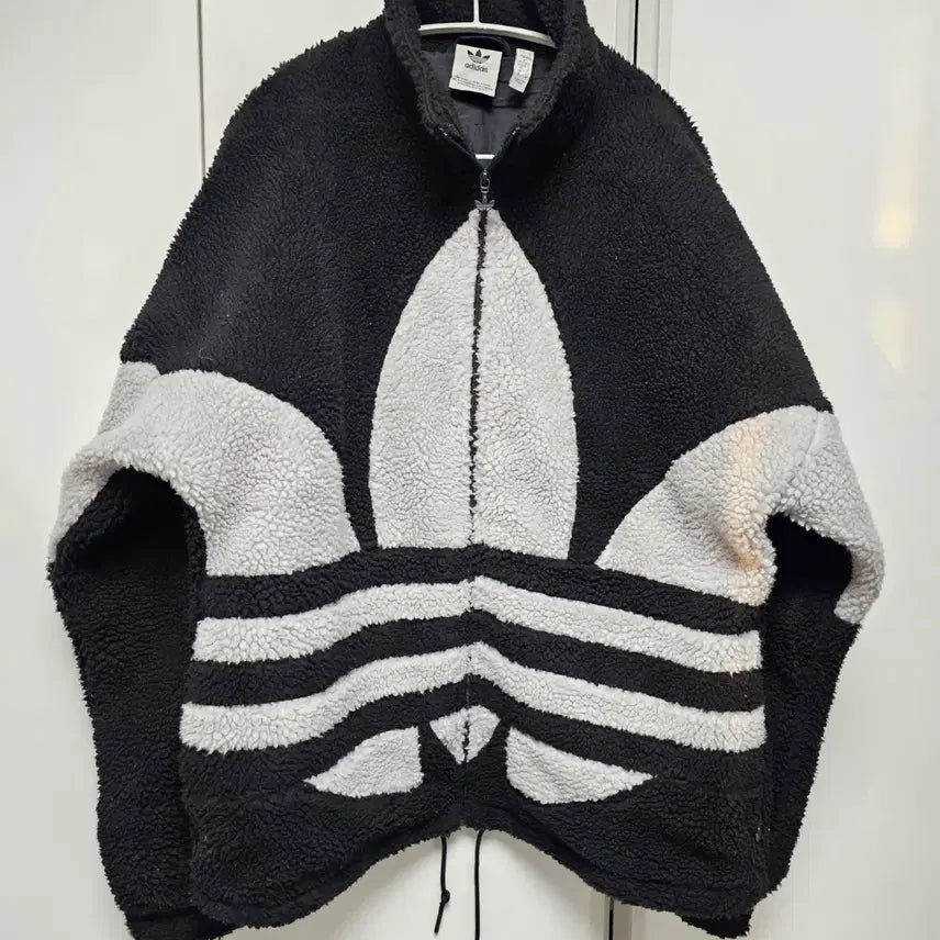 [BUNJANG] Adidas Big Logo Fleece Jacket M / 아디다스 빅로고 뽀글이 후리스 M