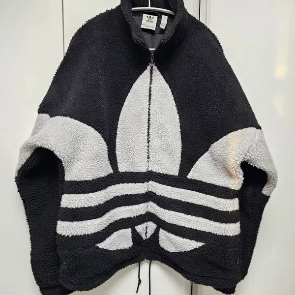 [BUNJANG] Adidas Big Logo Fleece Jacket M / 아디다스 빅로고 뽀글이 후리스 M