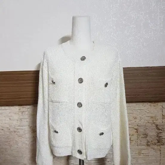 [BUNJANG] Naning9 White Knit Cardigan / 나닝9 화이트 니트(새것)