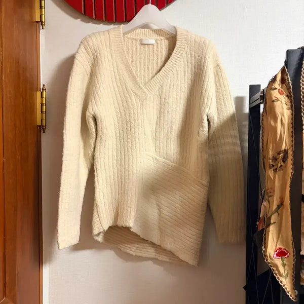 [BUNJANG] V-Neck Knit Sweater / 일본 구입 브이넥 니트