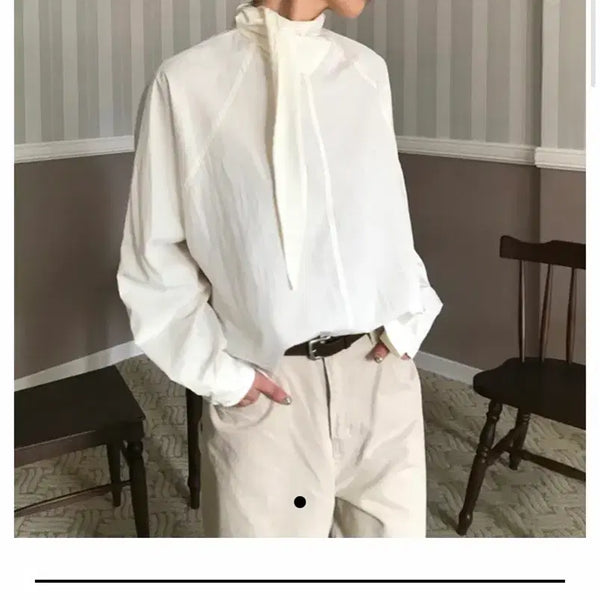[BUNJANG] Scarf Tie Blouse - New / (새상품) 스카프 타이 블라우스