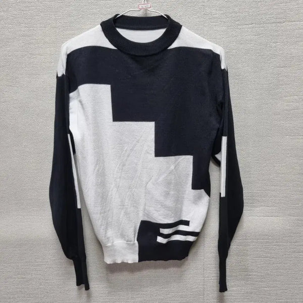 [BUNJANG] Geometric Pattern Knit T-shirt / 카491 니트 티셔츠