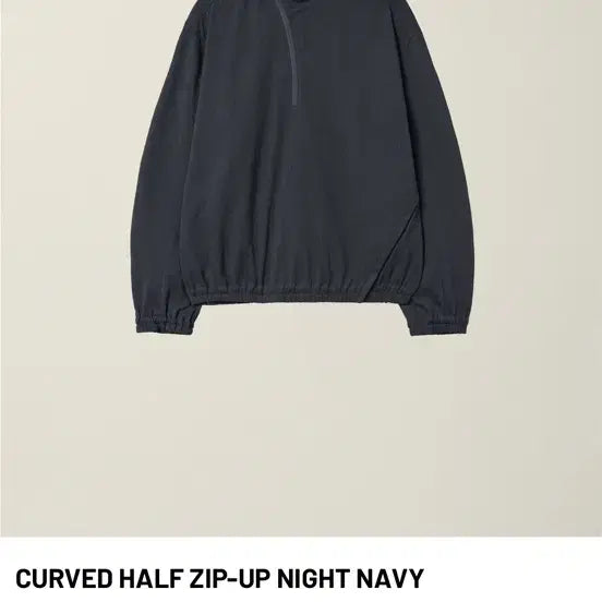 [BUNJANG] EE Curved Half Zip-Up Night Navy [M] / EE 커브드 하프 집업 나이트 네이비 [M]