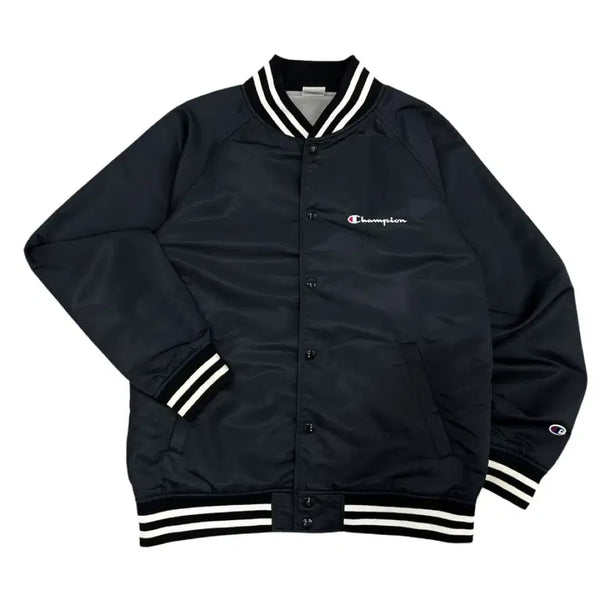 [BUNJANG] Champion Linear Logo Padded Varsity Jacket / 챔피온 리니어 로고 패딩 바시티 자켓S