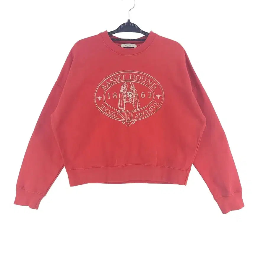 [BUNJANG] Siyaju Red Cropped Sweatshirt / [여F]시야쥬 레드 크롭 스웻 맨투맨[Y69-127]/레이디블루