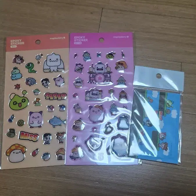 [BUNJANG] MapleStory Epoxy Sticker, Card Sticker Set / 메이플스토리 에폭시 스티커, 카드스키커