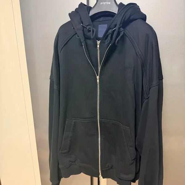 [BUNJANG] Juun.J Double Layered Hood Zip-Up L / 준지 더블레이어드 후드 집업 L