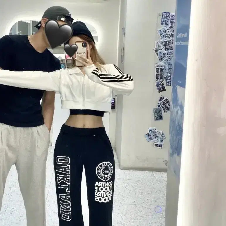 [BUNJANG] Lettering Long Wide Bootcut Training Pants / 레터링 롱와이드 부츠컷 트레이닝 팬츠