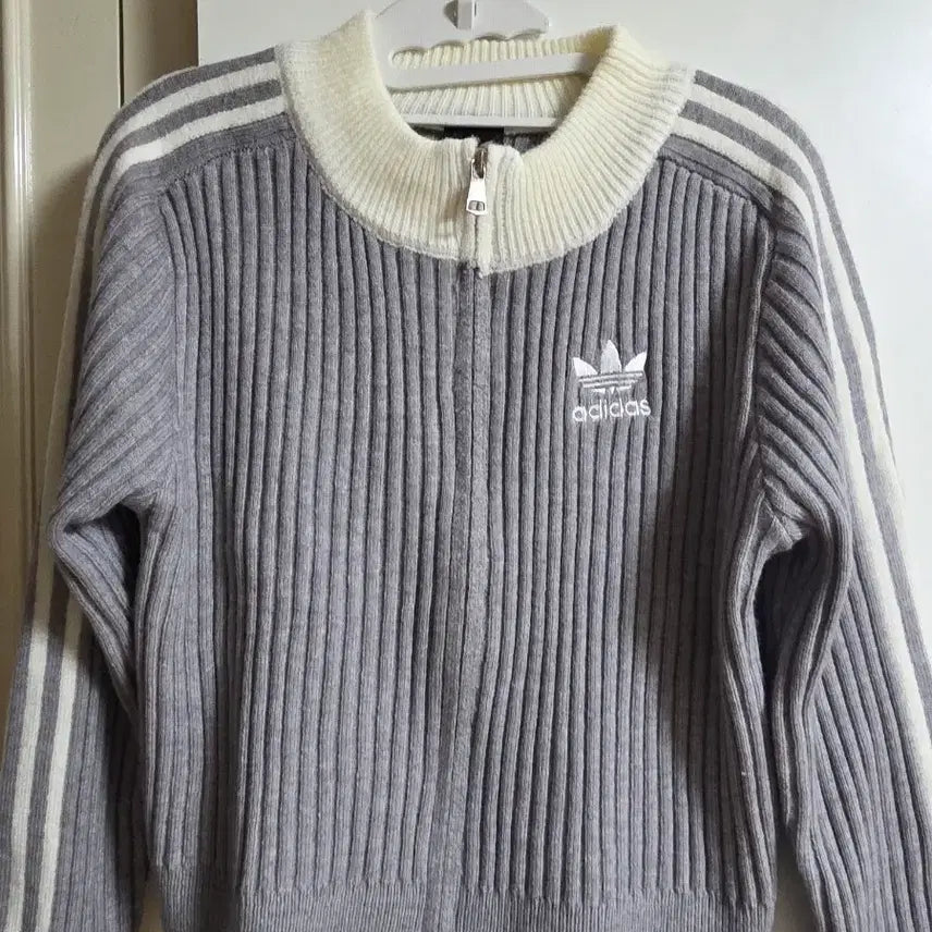 [BUNJANG] Adidas Zip-Up Knit Grey / 아디다스 집업 니트 그레이