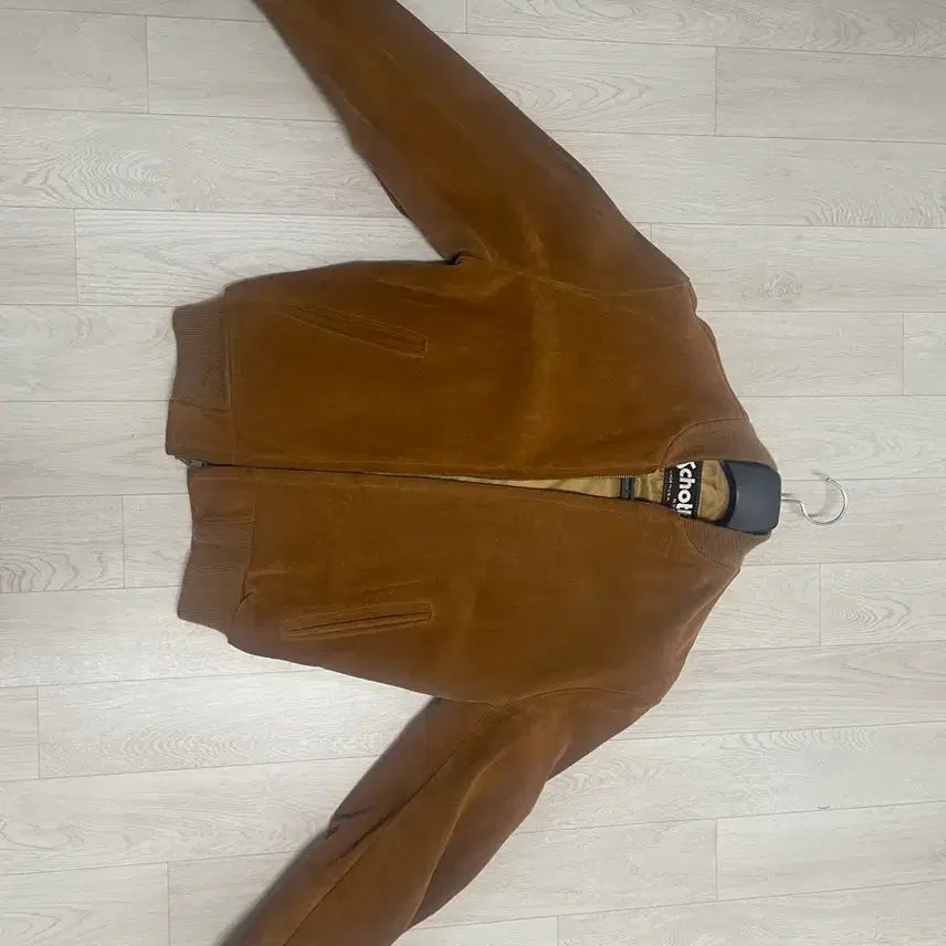 [BUNJANG] Short Suede Bomber Jacket (Size 100) / 쇼트 스웨이드 봄버자켓 40