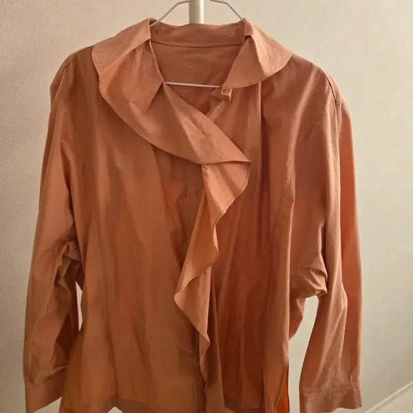 [BUNJANG] System Peplum Blouse Coral Size 66 / 시스템 페플럼 블라우스 코랄66 새상품급