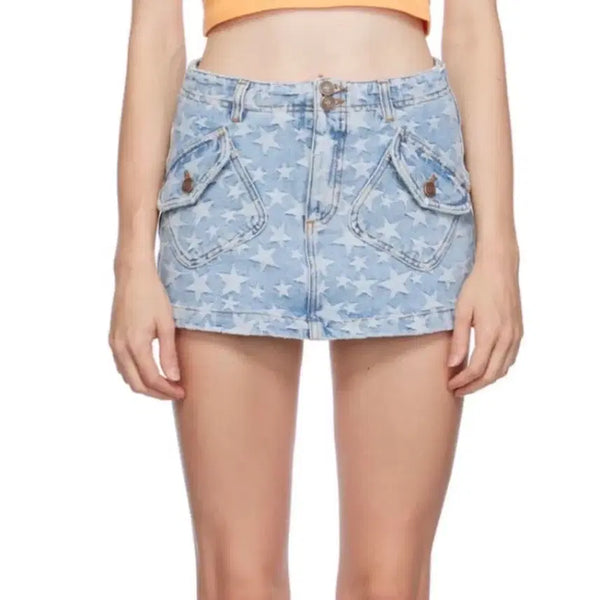 [BUNJANG] ERL Mini Denim Skirt - Size M / [새상품] ERL 데님 미니 스커트 - M(3)size
