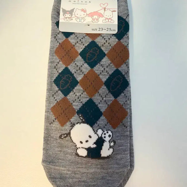 [BUNJANG] Pochacco Argyle Check Socks / (신상) 포차코 아가일 체크 양말