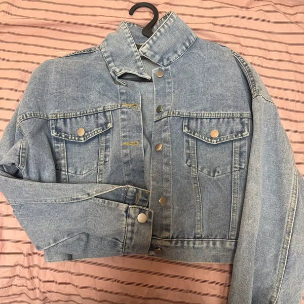 [BUNJANG] Denim Cropped Jacket Light Blue / 데님 자켓 연청 크롭