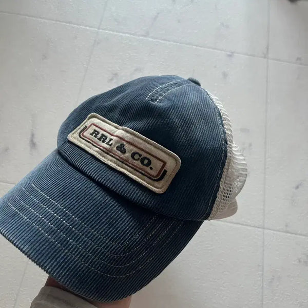 [BUNJANG] RRL Corduroy Navy Ball Cap / Rrl 더블알엘 코듀로이 네이비 볼캡