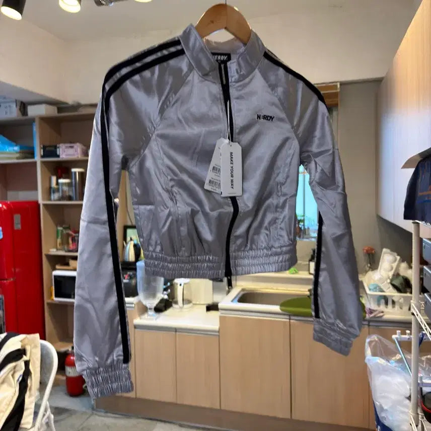 [BUNJANG] NERDY Track Jacket Silver / NERDY 트랙 자켓 실버