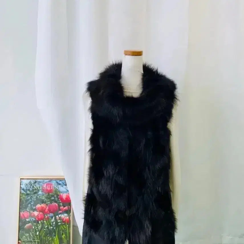 [BUNJANG] Fox Leather Combination Vest M / [얼리버드세일]폭스 양가죽배색 고급 여우털 조끼 M