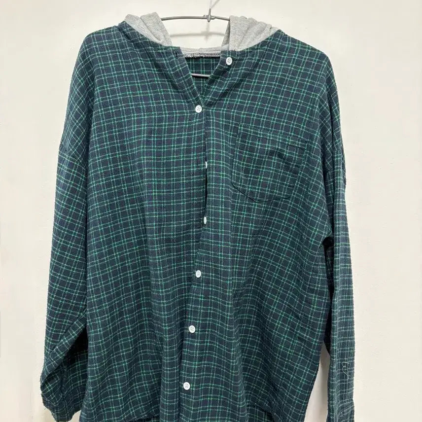 [BUNJANG] Checkered Hooded Shirt / 체크 후드 셔츠