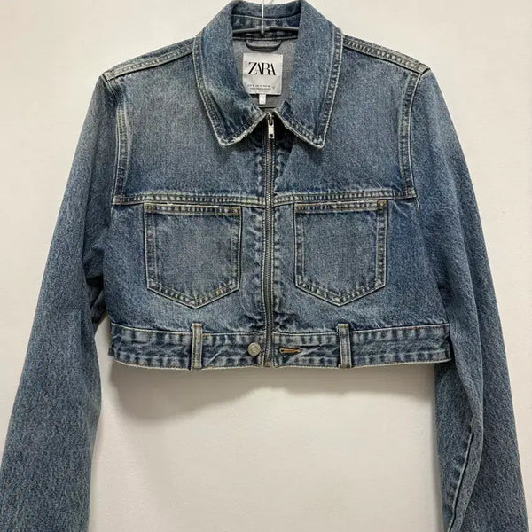 [BUNJANG] Zara Cropped Denim Jacket / 자라 크롭 데님 청자켓