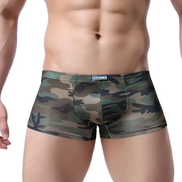 [BUNJANG] Clever Men Mode Camouflage Pattern Boxer Briefs / 정가3.8 새거쿨거택포 핏환상 남자팬티 숏사각 카모플라쥬(패턴,재질환상)
