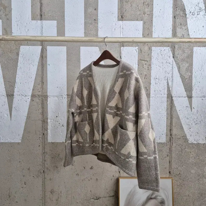 [BUNJANG] Annitude Nordic Pattern Knit Cardigan / 앤니튜드 노르딕 패턴 니트가디건(SB5
