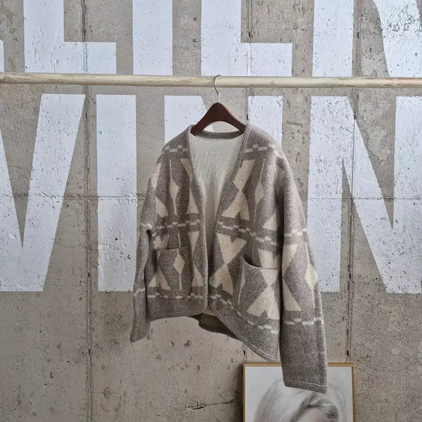 [BUNJANG] Annitude Nordic Pattern Knit Cardigan / 앤니튜드 노르딕 패턴 니트가디건(SB5
