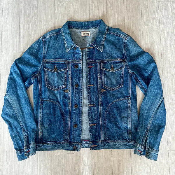 [BUNJANG] Tommy Hilfiger L Size Denim Trucker Jacket / L 타미 힐피거 청자켓 데님 트러커 자켓