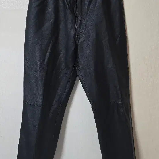 [BUNJANG] Women's Black Leather Pants / 가죽 바지 블랙