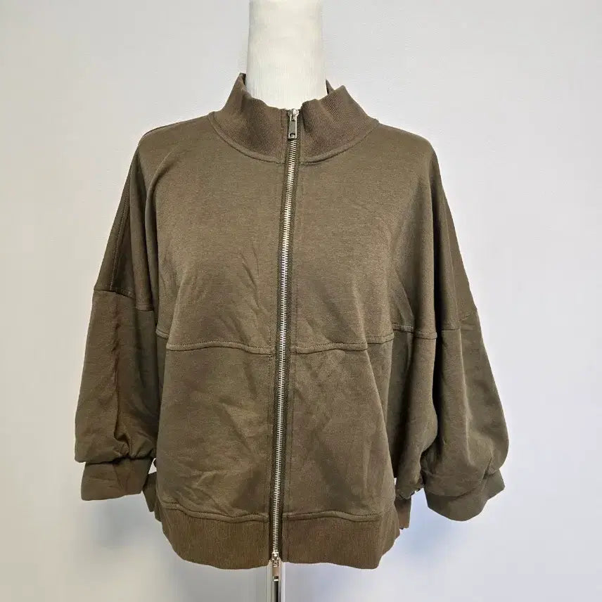 [BUNJANG] Khaki Zipper Jacket / (free)카키 지퍼 자켓