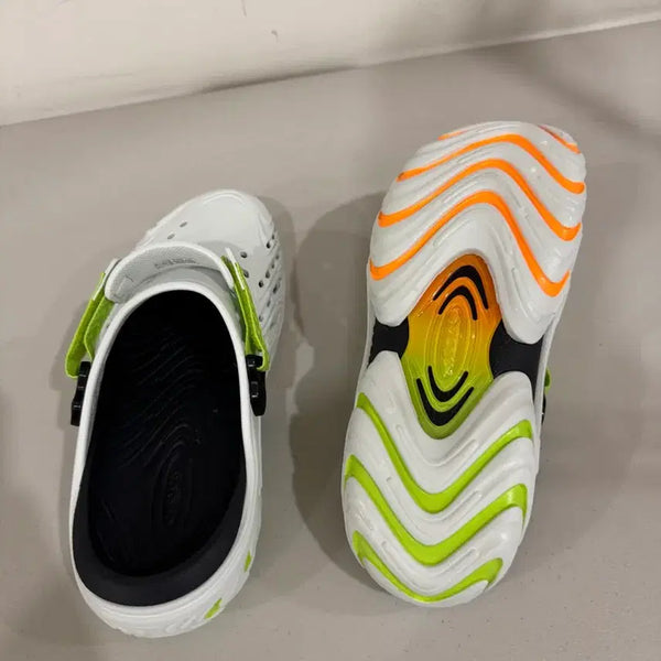 [BUNJANG] Crocs Echo II Clog White Orange Lime / 에코 II 클로그 크록스 (신상 새상품)