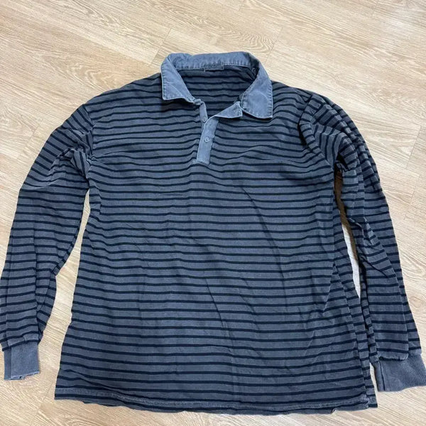 [BUNJANG] Men's Striped Shirt / 남성 스트라이프 셔츠