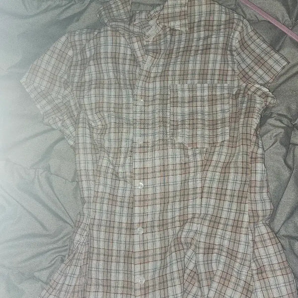 [BUNJANG] Checked Short Sleeve Shirt / 반팔 체크셔츠