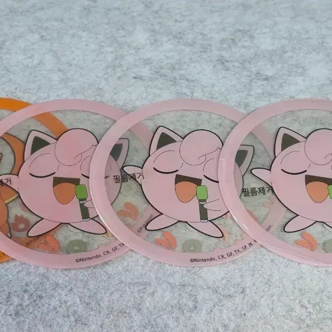 [BUNJANG] Pokemon Firey & Purin Transparent Coaster Bundle Set / 포켓몬스터 포켓몬 투명 코스터 파이리, 푸린 일괄