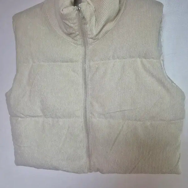 [BUNJANG] Corduroy Quilted Vest Beige / 코듀로이 누빔 조끼 베이지