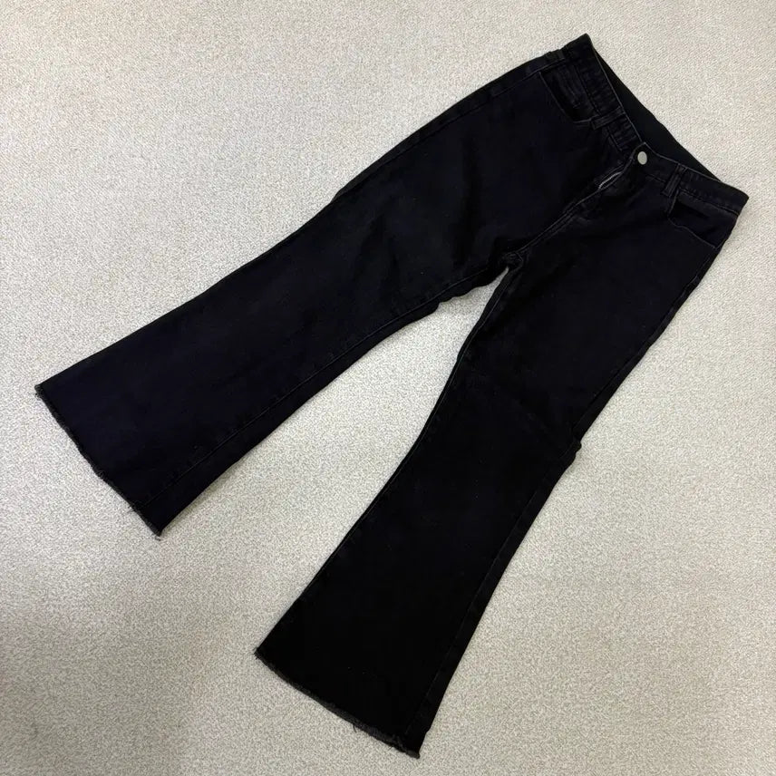 [BUNJANG] L Vintage Black Denim Pants / L 빈티지 밴딩 흑청 데님 0930K1