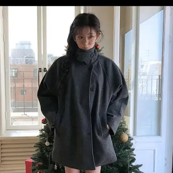 [BUNJANG] Charcoal Half Coat / 차콜 하프코트 팝니다
